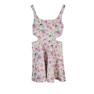 Floral Cutout Scuba Dress